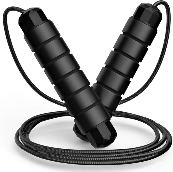 Jump Rope Tangle-Free Rapid Speed Jumping Rope Cable with Ball Bearings for Women, Men, and Kids