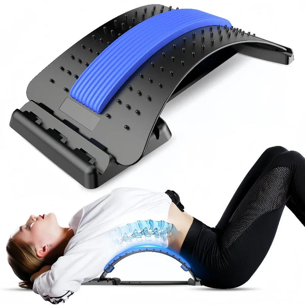 Lumbar Support Stretcher Ergonomic High-Density Foam for Back Pain Relief Portable Home Office Adjustable Height for Men/Women