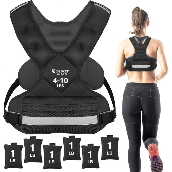 Adjustable Weighted Vest for FullBody Workouts: Ideal for Gym Outdoor Training and Home Fitness Offers 410lbs 1120lbs 2032lbs a